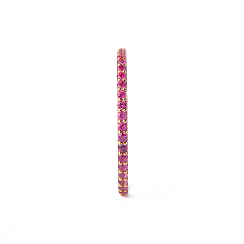 Aurora Stack Ring (Dark Pink)