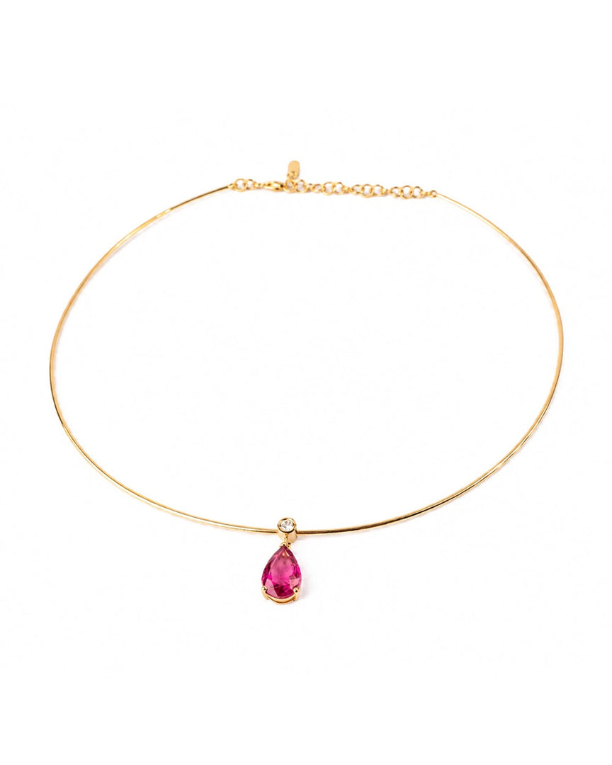 Elara Necklace (Pink) Teardrop
