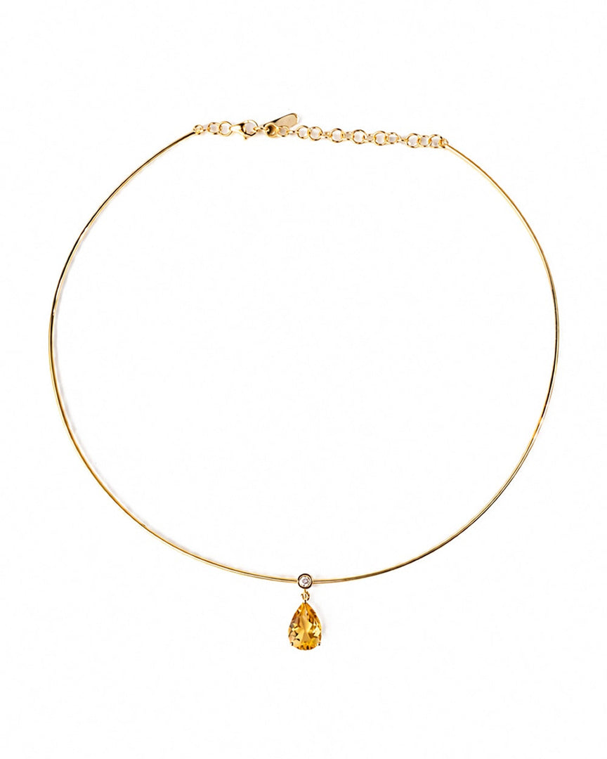 Elara Necklace (Yellow) Teardrop