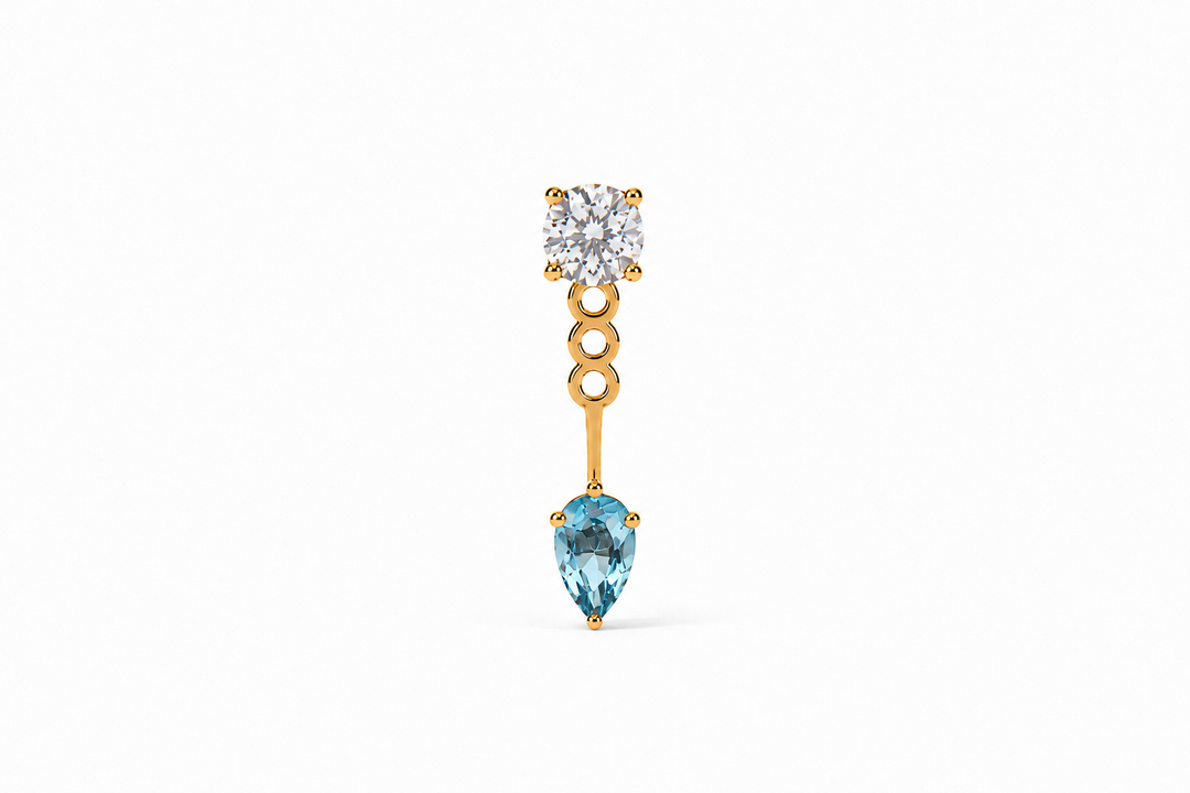Asteria Teardrop Backing Earring