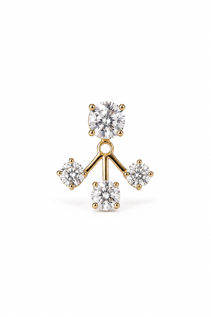 Lunelle 3 Diamond Backing Earring