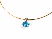 Elara Necklace (Light Blue) Oval