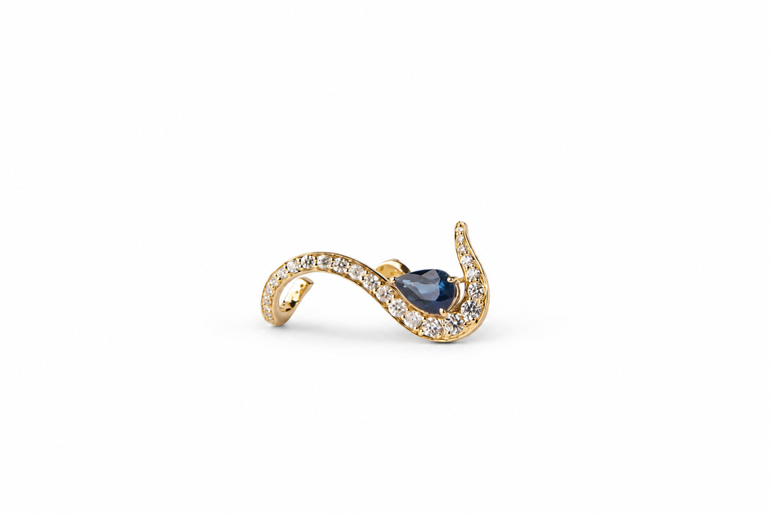 Opaline Earring (Dark Blue)